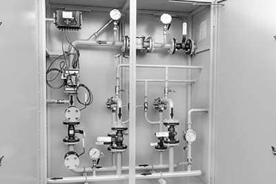 Оборудование шкафных газорегуляторных пунктов с узлом учета газа